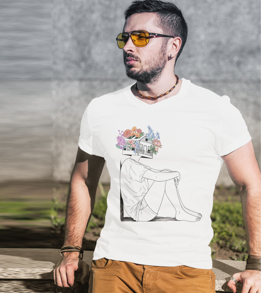 Tori Kelly Floral House Head Drawing T-Shirt