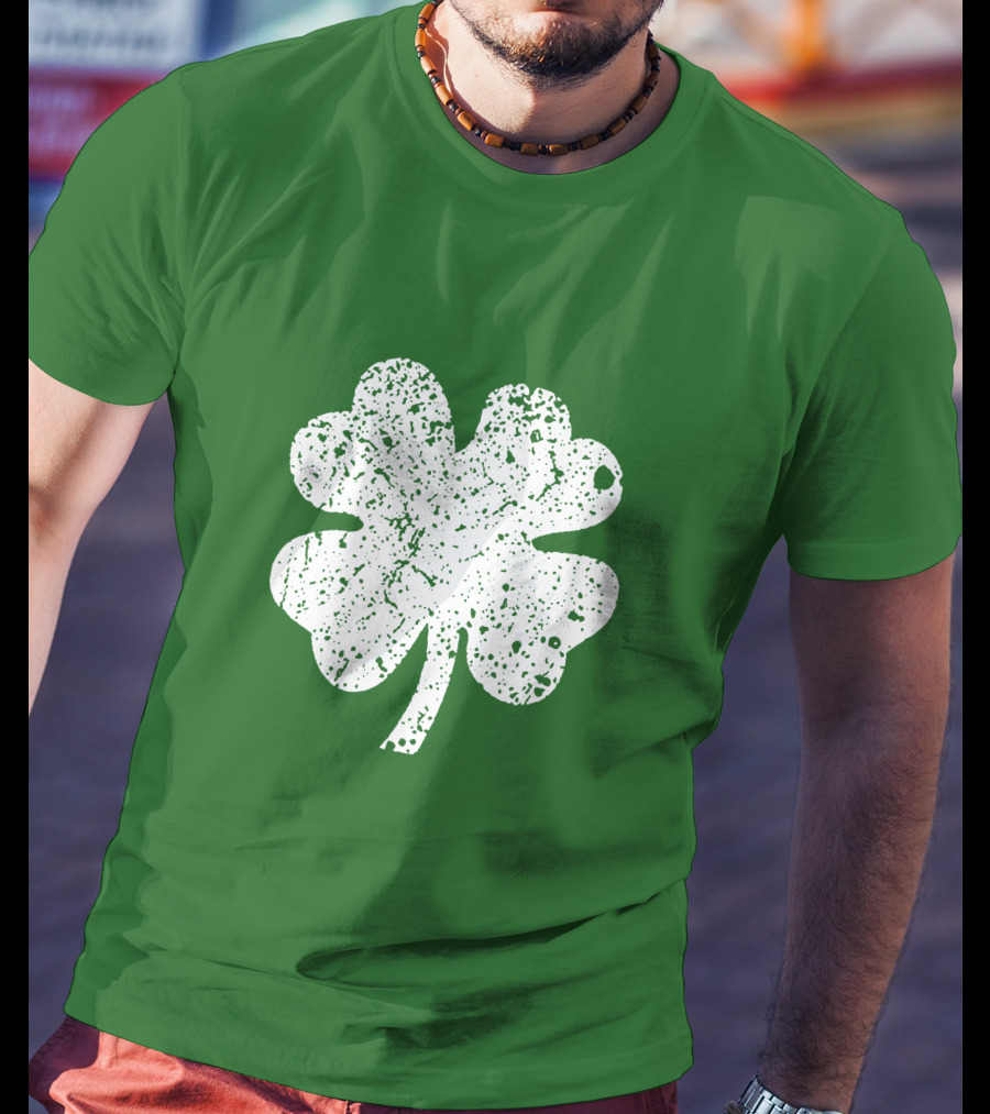 Four Leaf Clover St. Patrick's Day Green Lucky Charm T-Shirt