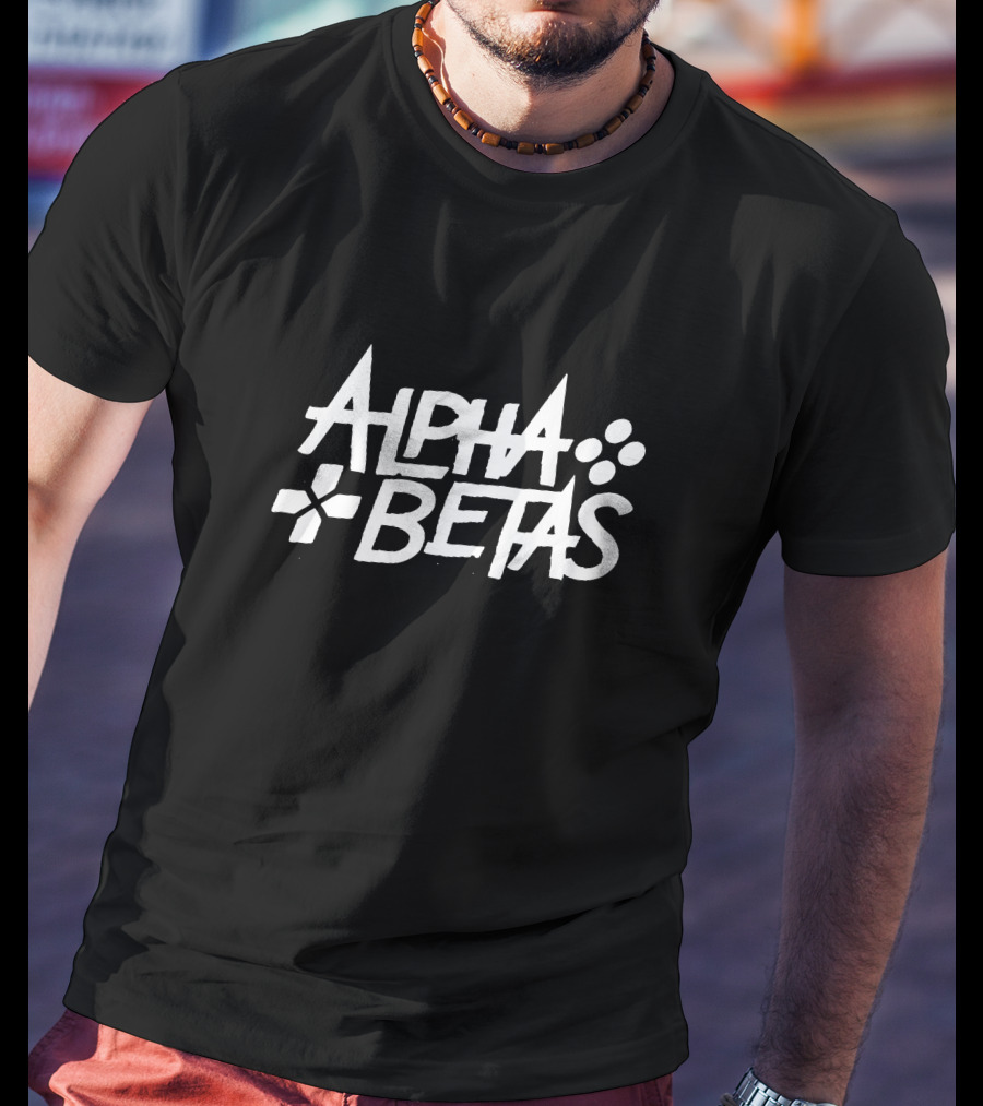 Alpha Betas Merch Alpha Betas Logo With Paws And X Symbols T-Shirt