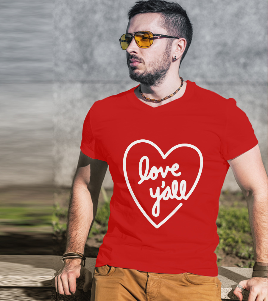 Addison Rae Merch Love Y'all Heart T-Shirt