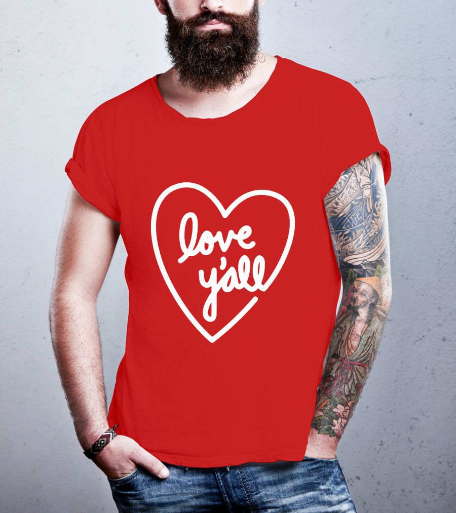 Addison Rae Merch Love Y'all Heart T-Shirt