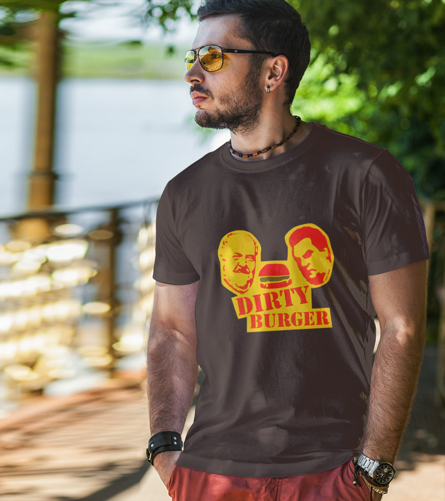 Trailer Park Boys Dirty Burger Merch Faces And Burger T-Shirt