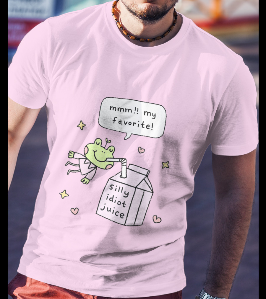 Mmm My Favorite Silly Idiot Juice Frog With Stars And Hearts T-Shirt