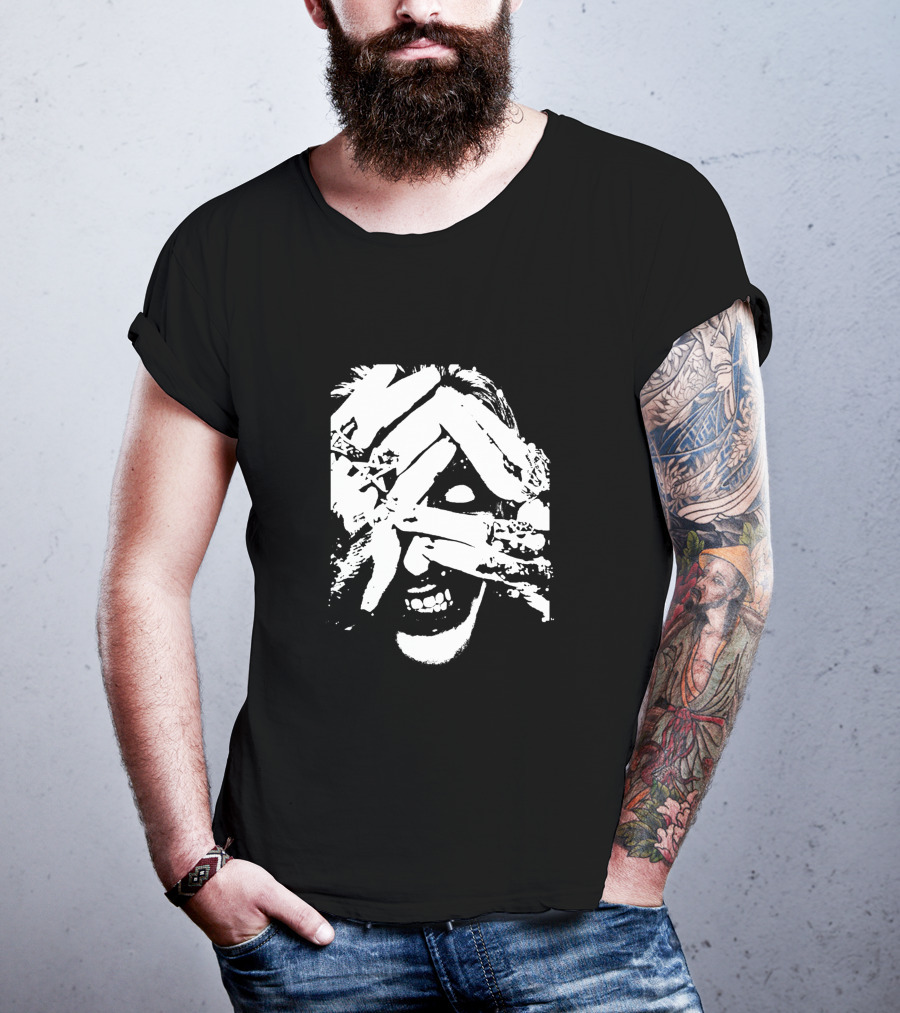 BeholdMunro Joker Grin Hands Over Face T-Shirt