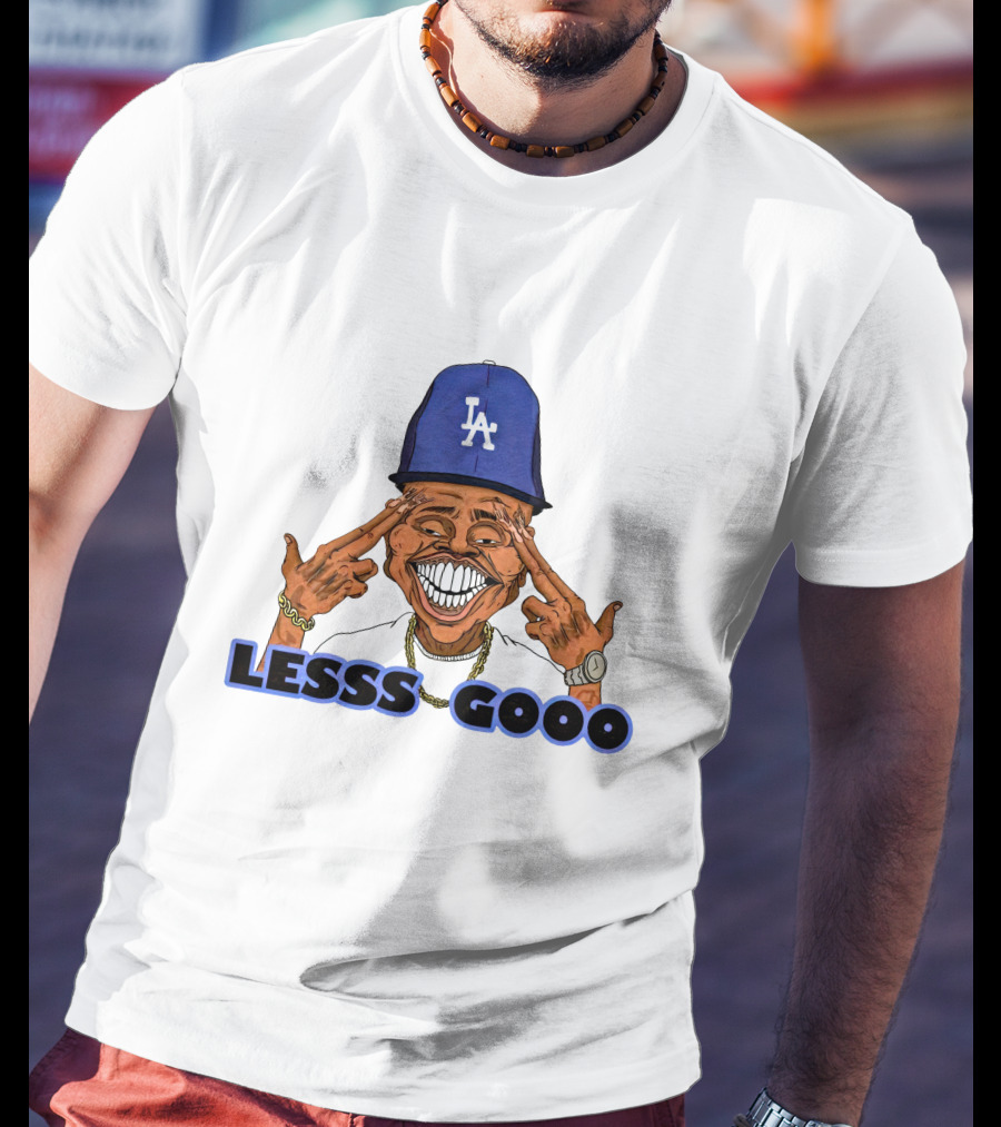LESSS GOOO LA Cap Smile T-Shirt