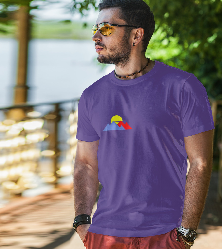Purpled Merch Sunset Mountains T-Shirt