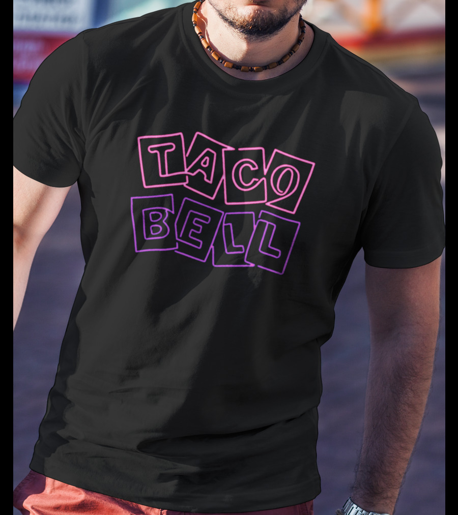 Taco Bell Merch Neon Taco Bell Letters T-Shirt