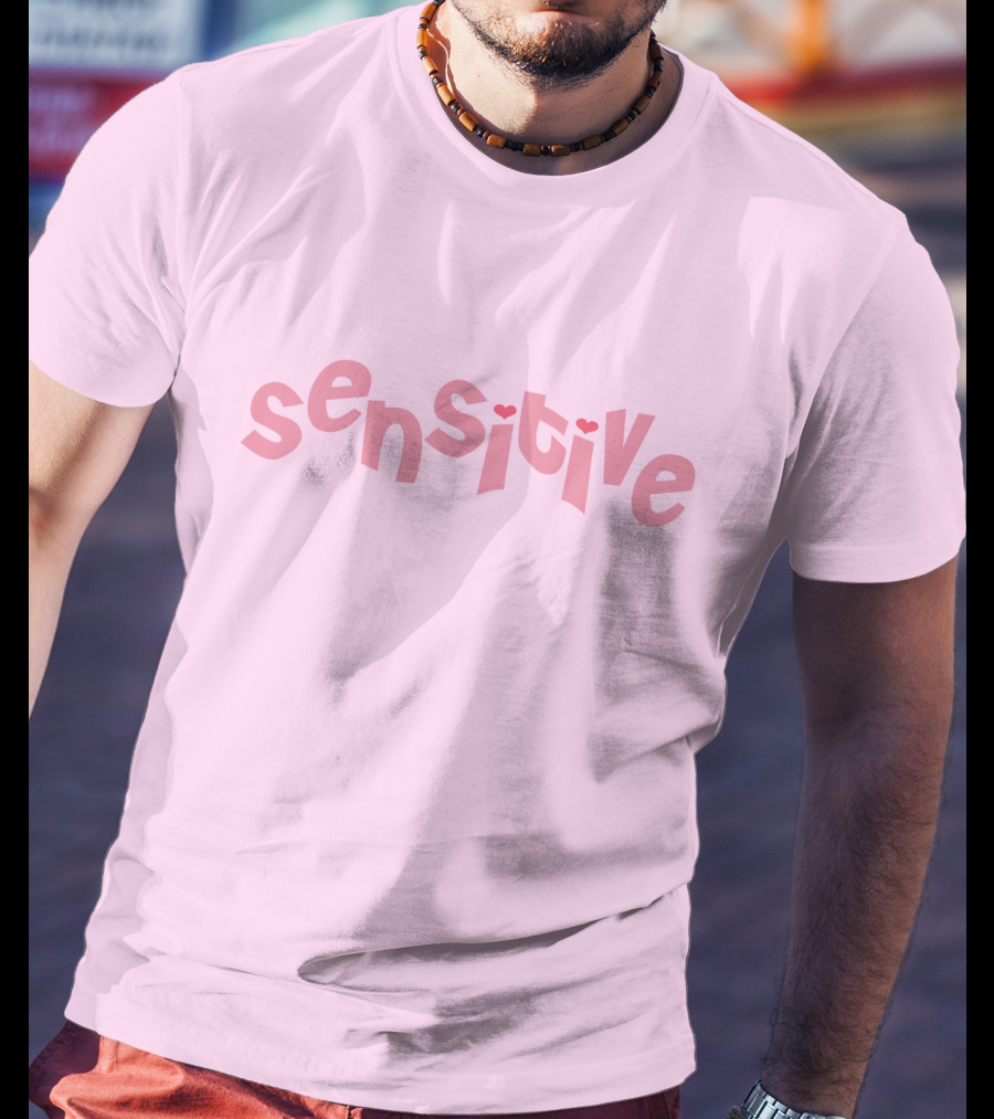 Lilsimsie Merch Sensitive Pink Heart Letters T-Shirt