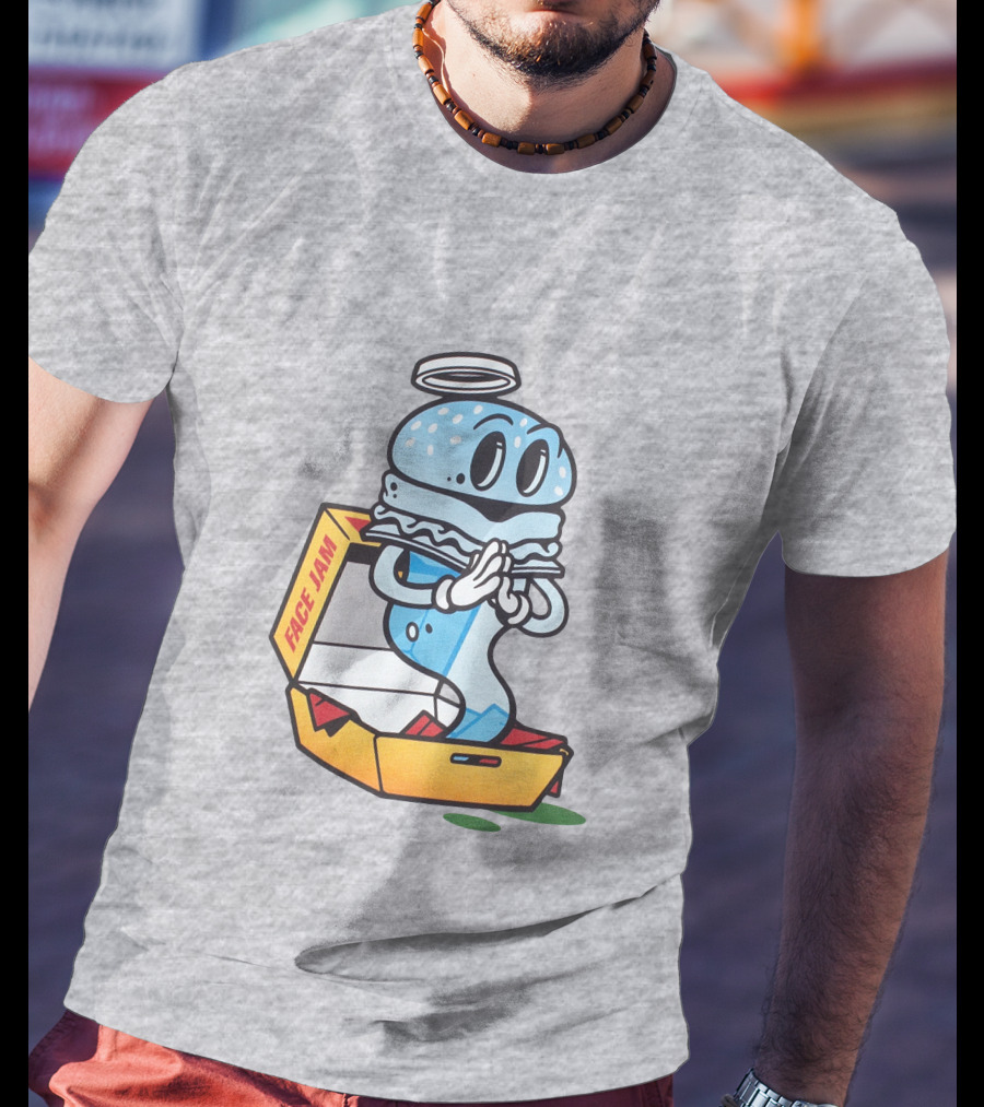Shop Face Jam Merch Store FaceJamPod Cartoon Pizza Box Character T-Shirt