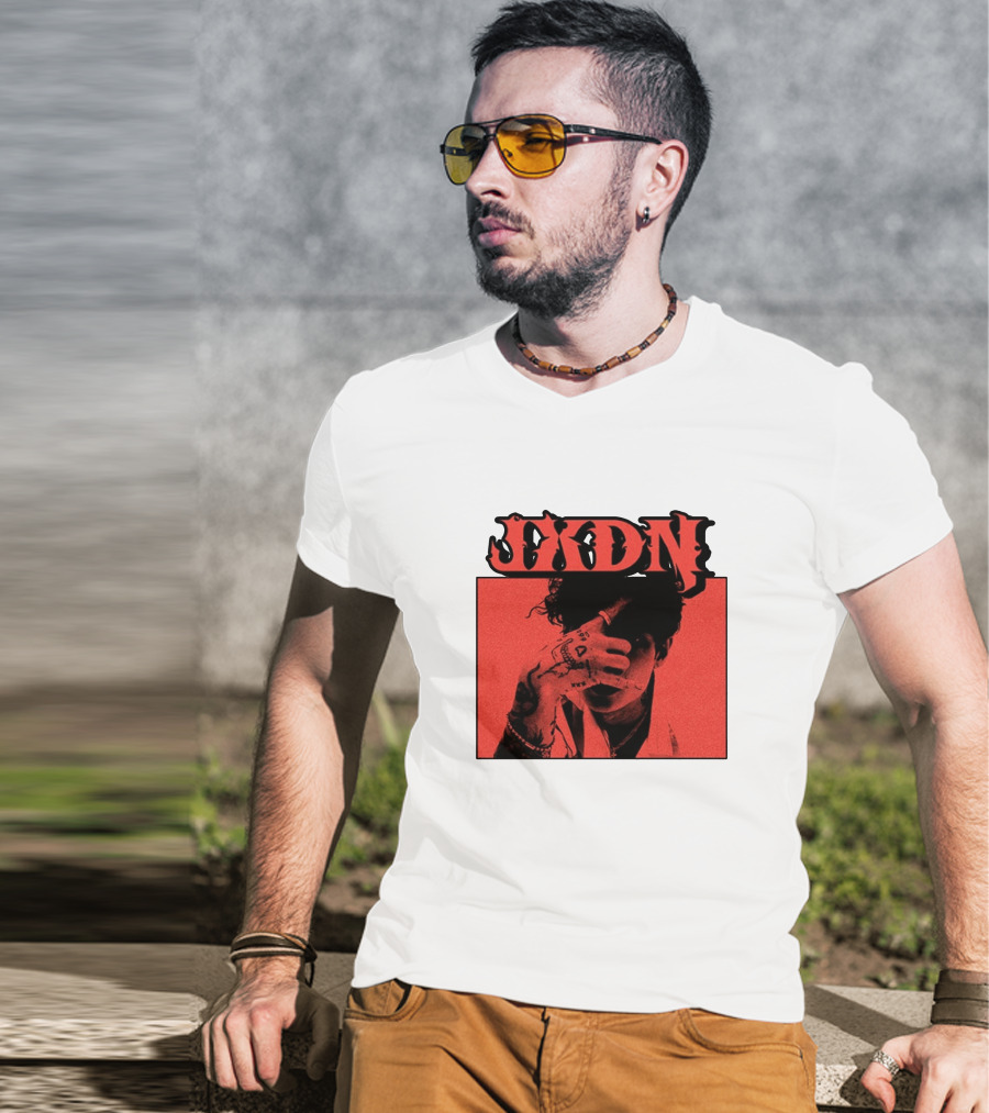 JXDN Photo Red Image With Hand Gesture T-Shirt