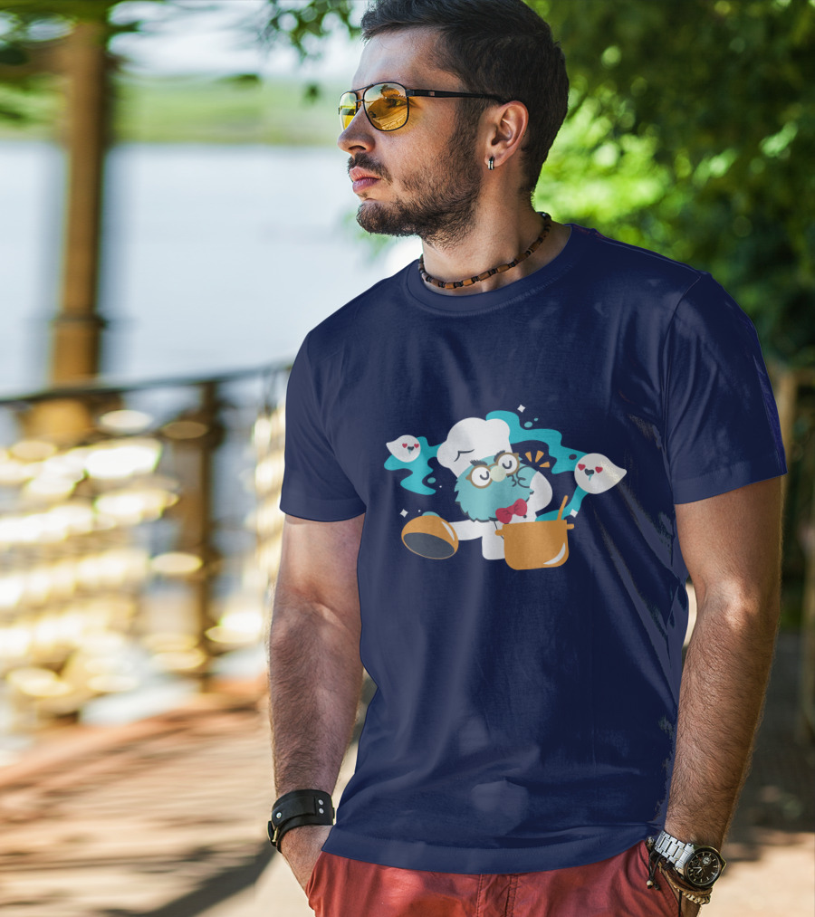 Cooker Owl With Floating Spirits Love Potion Scene T-Shirt