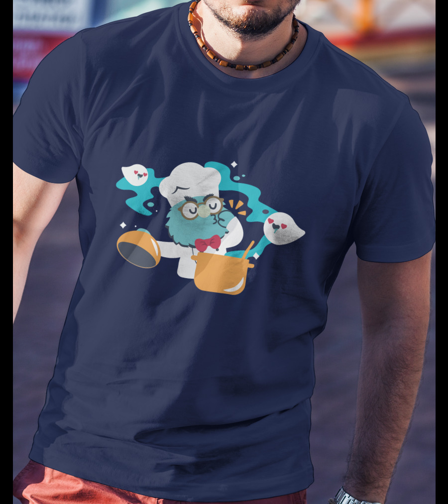 Cooker Owl With Floating Spirits Love Potion Scene T-Shirt