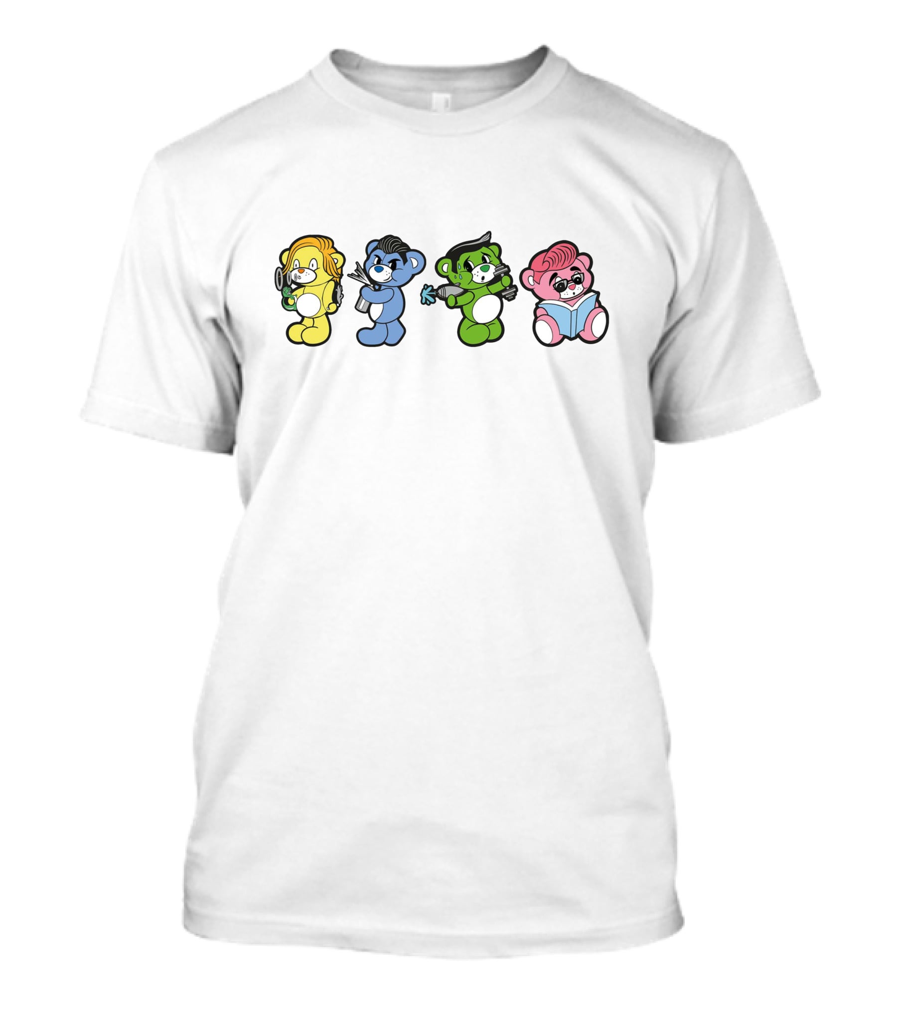Mcfly Merch Bear Cartoon Characters Band Members T-Shirt