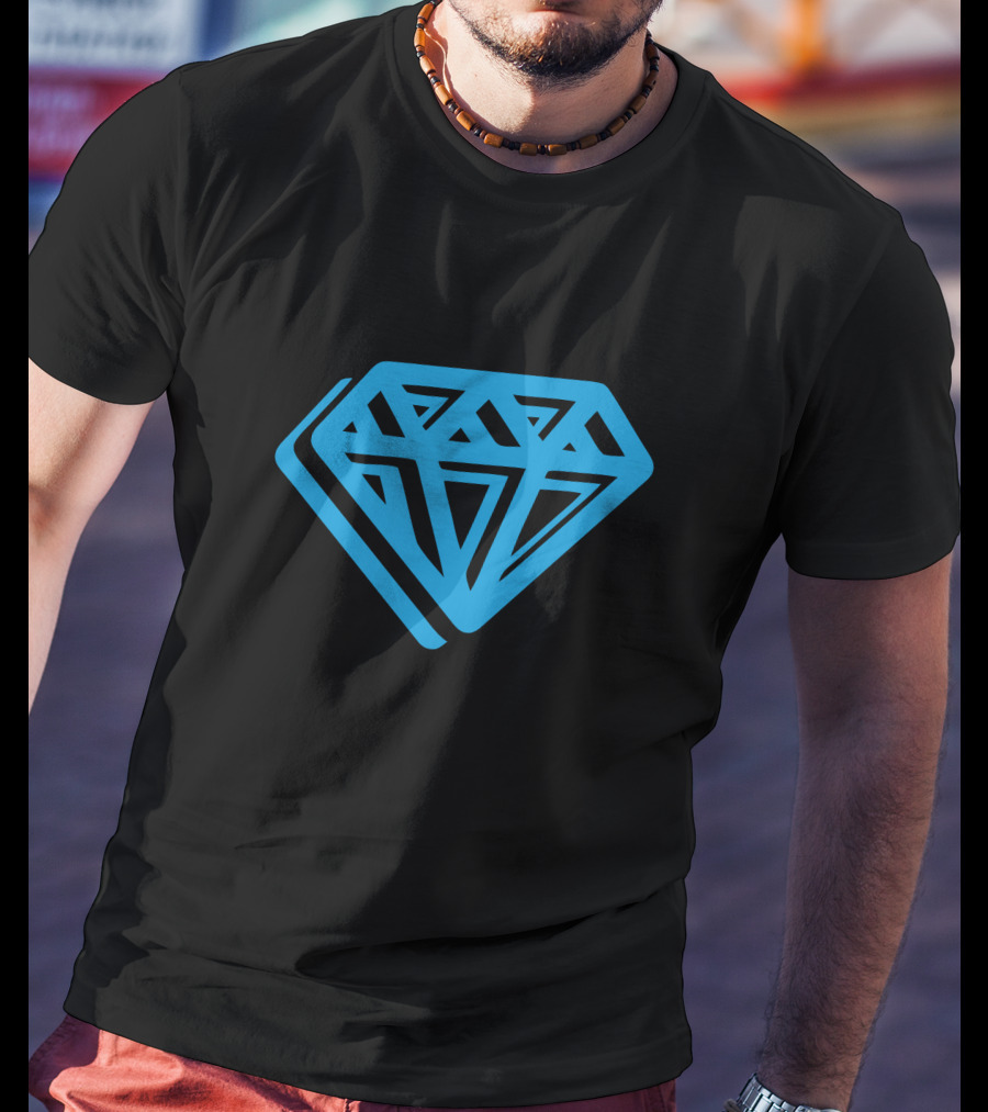 Dantdm Merch Dan Tdm Graffiti Blue Foil Diamond T-Shirt