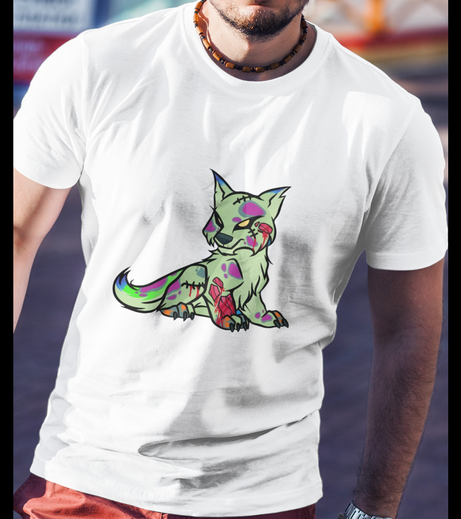 Psycho-Wolfpack 1985 Neon Zombie Wolf T-Shirt