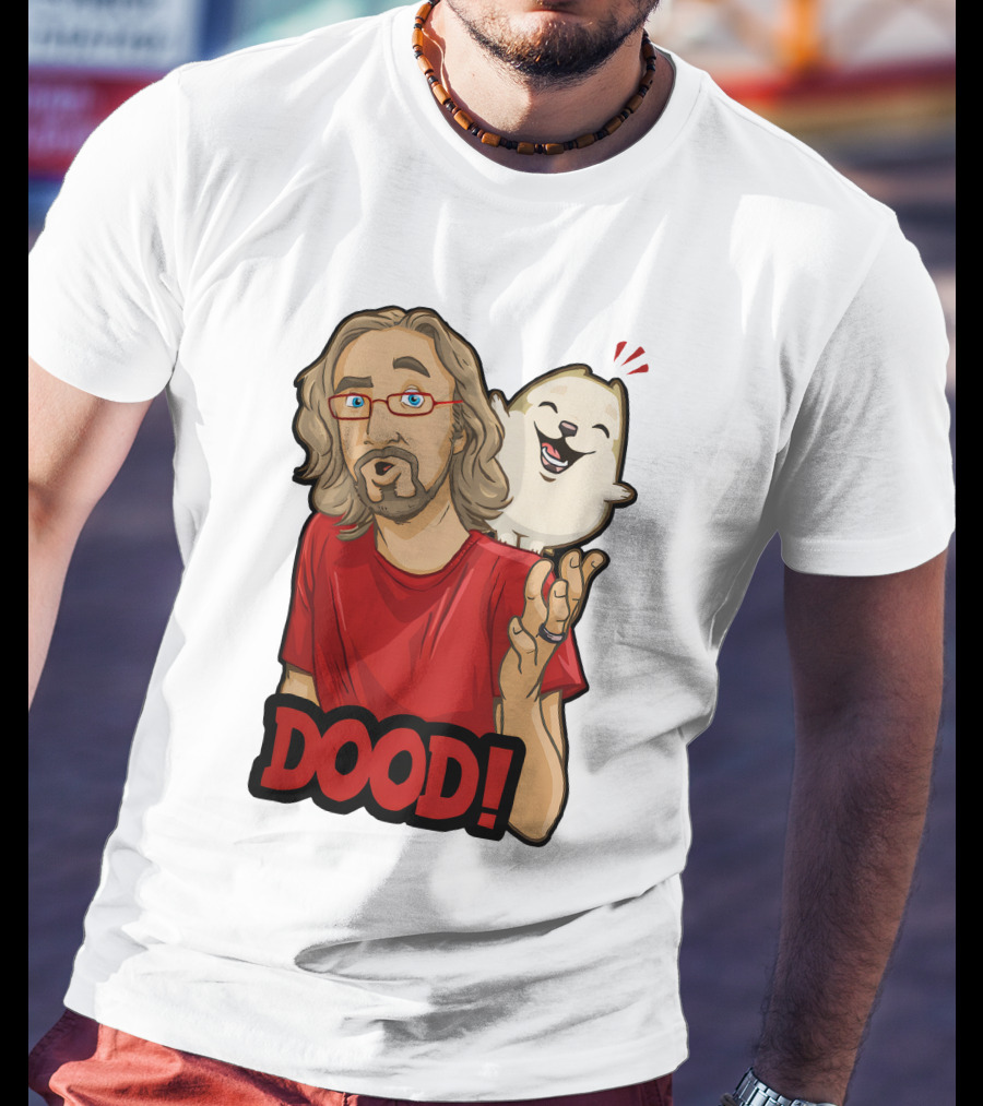 Maximilian Dood Merchandise Featuring Animated Character And Iconic Dood T-Shirt