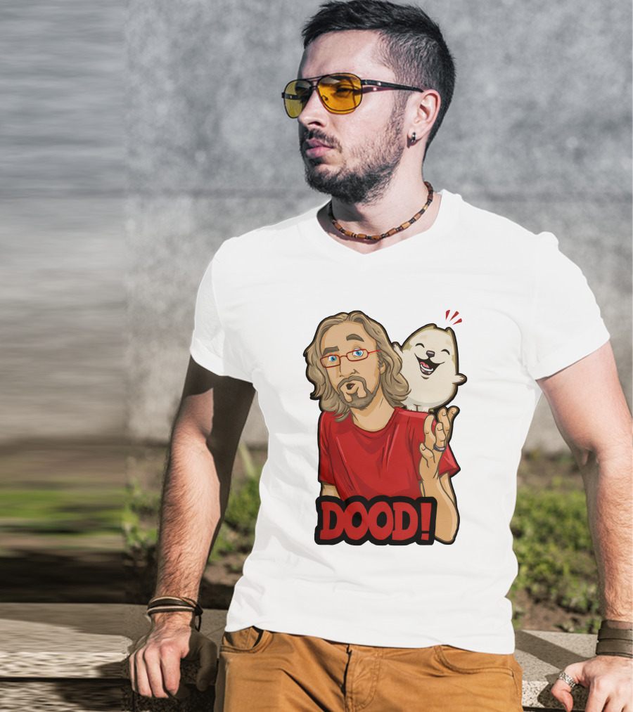 Maximilian Dood Merchandise Featuring Animated Character And Iconic Dood T-Shirt