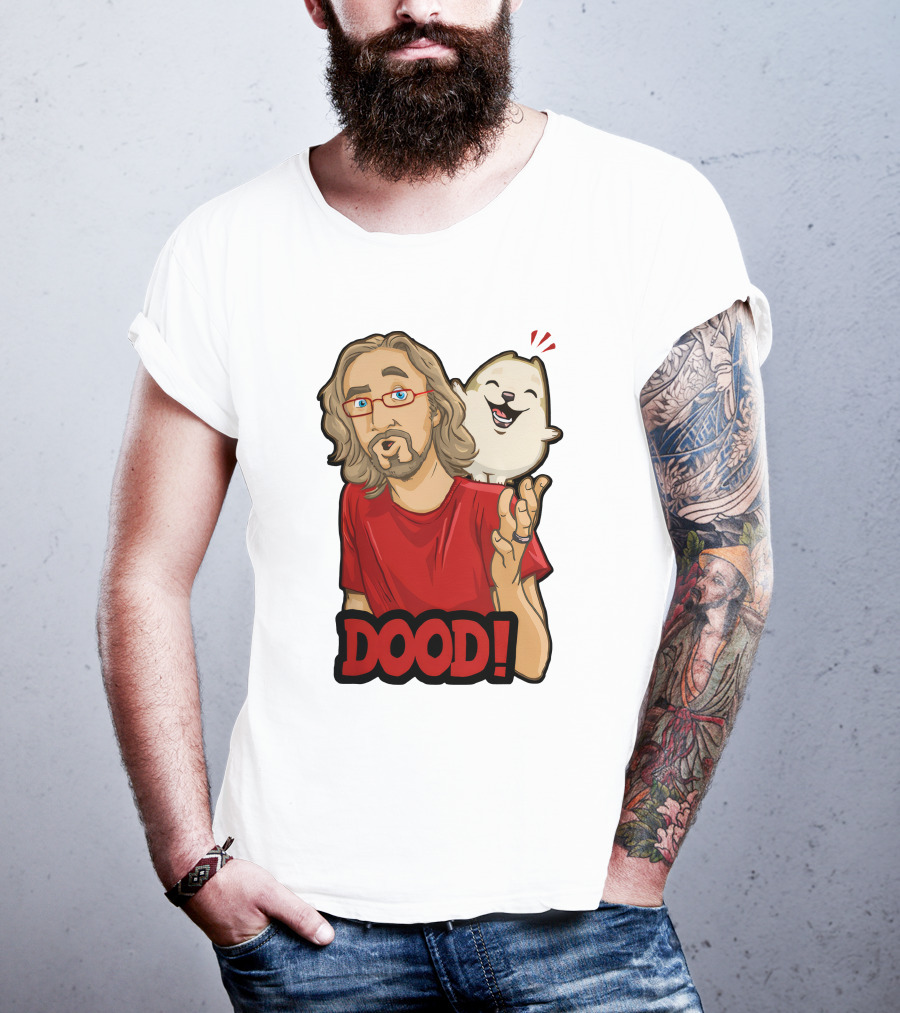 Maximilian Dood Merchandise Featuring Animated Character And Iconic Dood T-Shirt