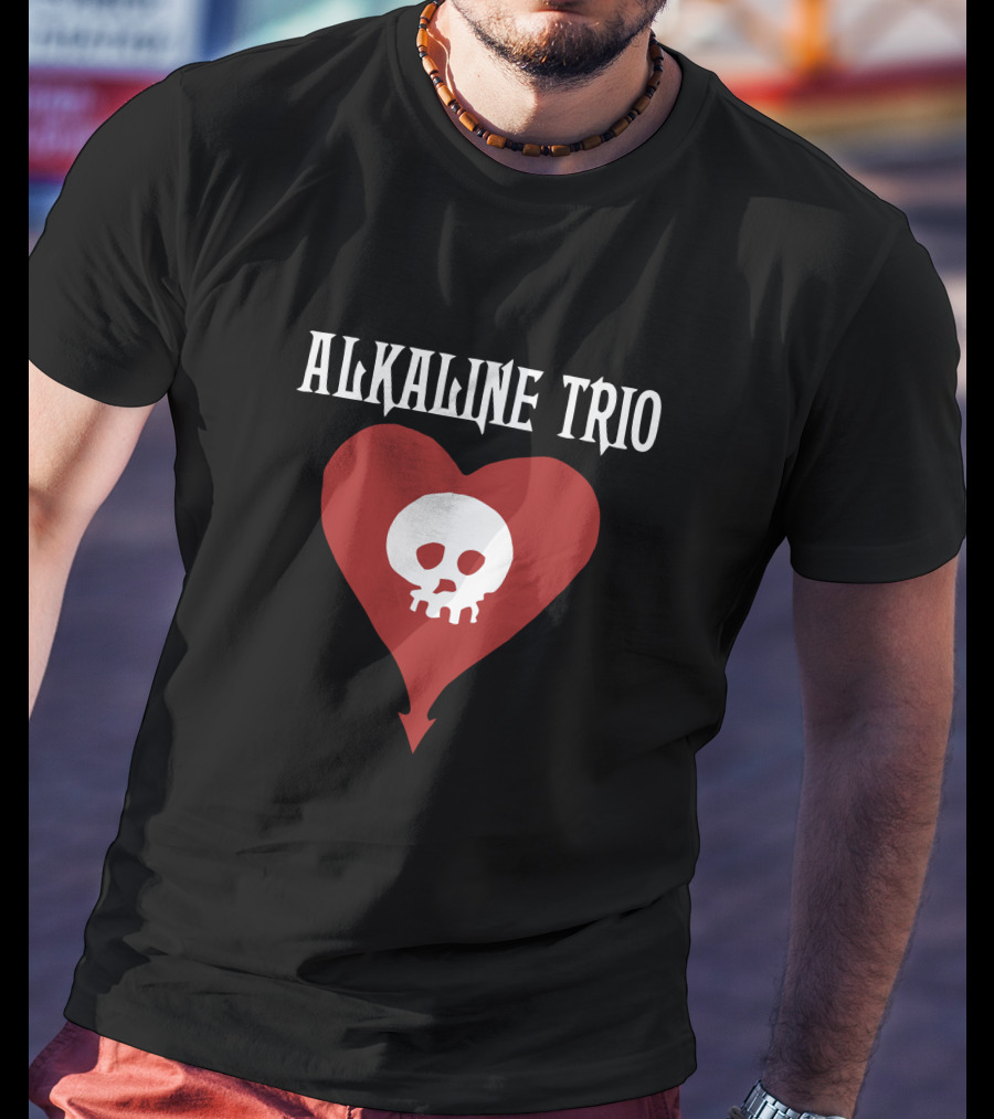 Alkaline Trio Heartskull KingsRoadMerch Red Heart Skull T-Shirt