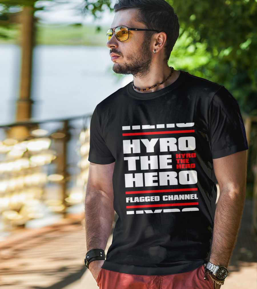 Hyro The Hero Flagged Channel Stacked KingsRoadMerch T-Shirt