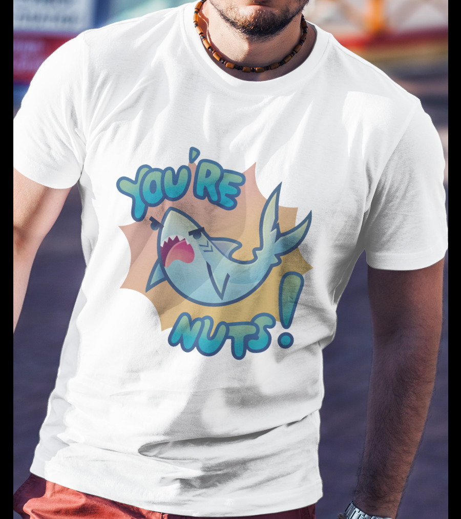 You're Nuts Shark Cartoon T-Shirt