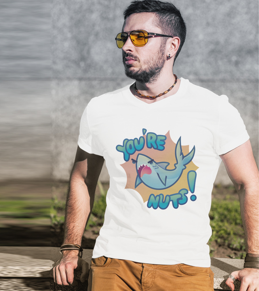 You're Nuts Shark Cartoon T-Shirt