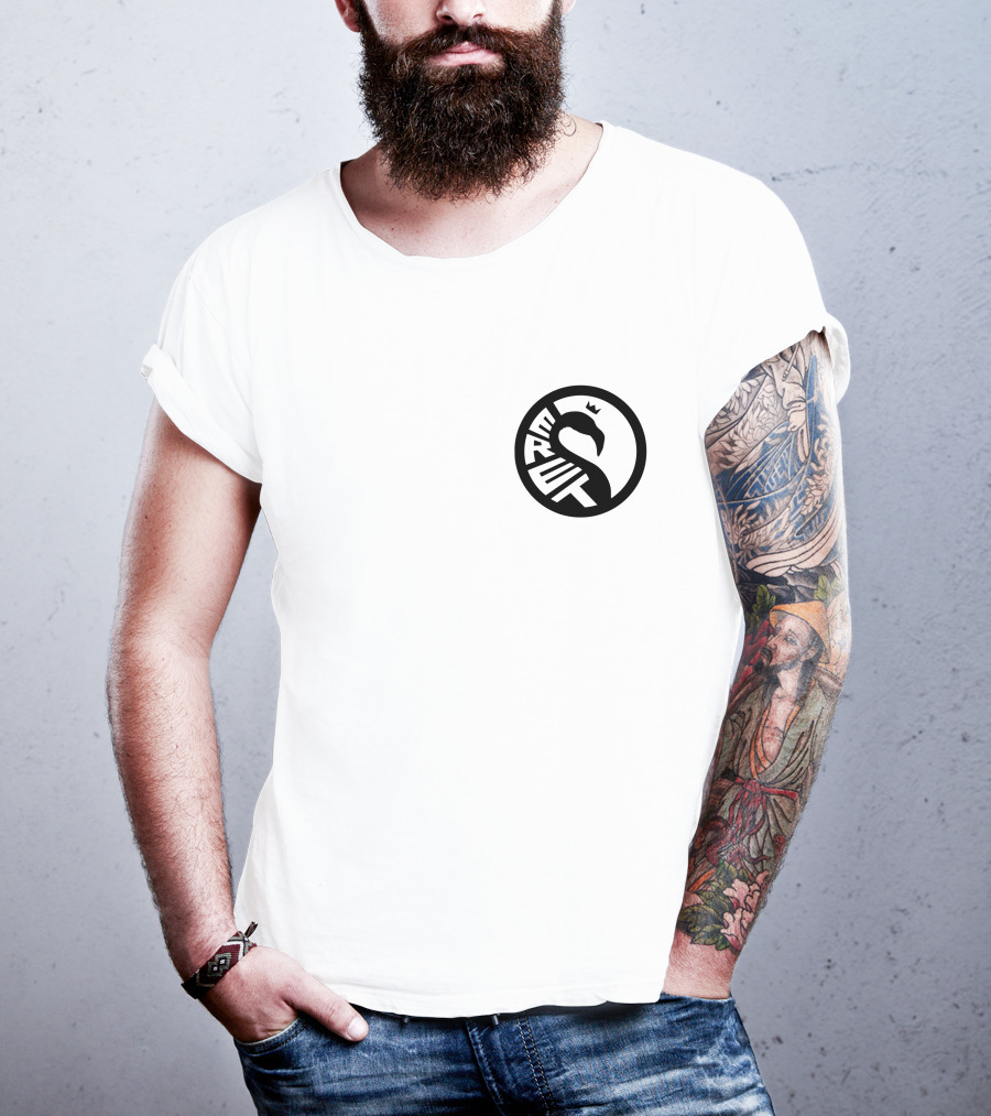 Eret Alastair Crowned Flamingo Black Circle T-Shirt
