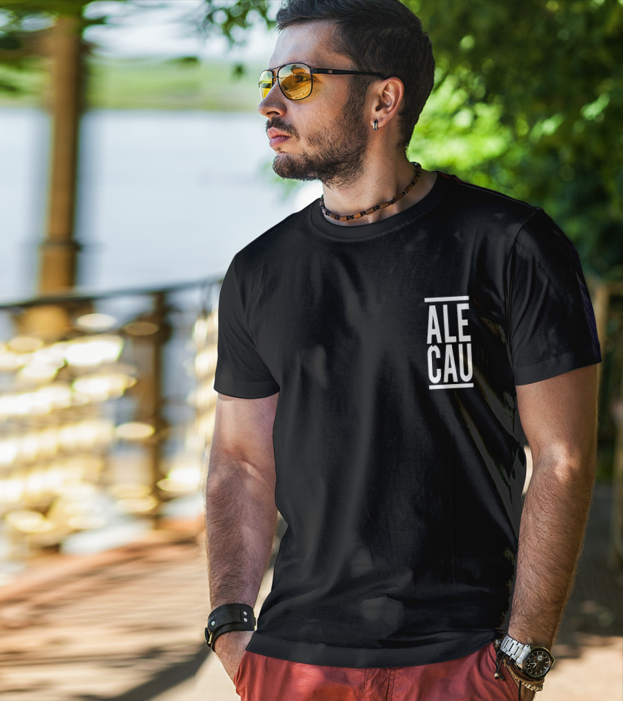 ALECAU Minimalist Text T-Shirt