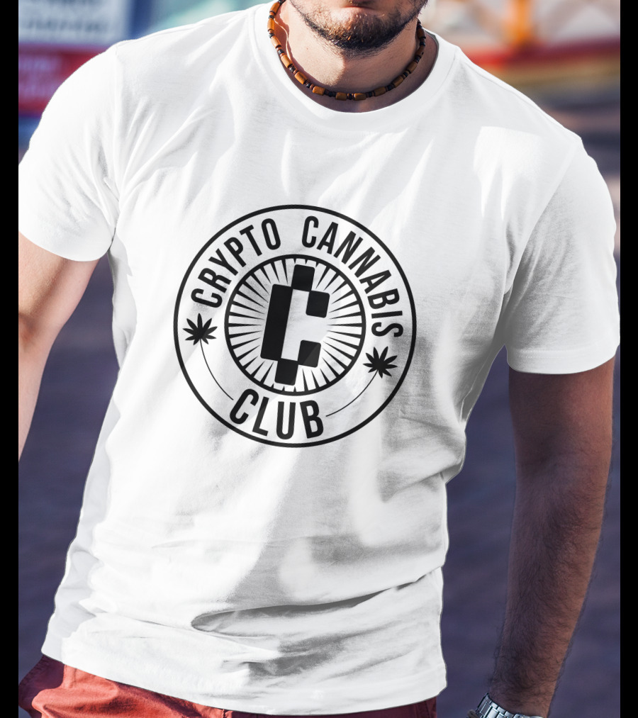 Crypto Cannabis Club NFTs C Logo With Cannabis Leaves T-Shirt