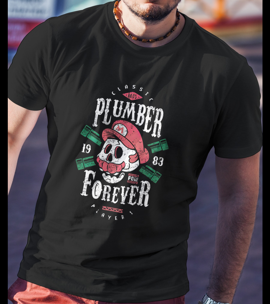 Classic Bros Plumber Forever 1983 Player 1 T-Shirt