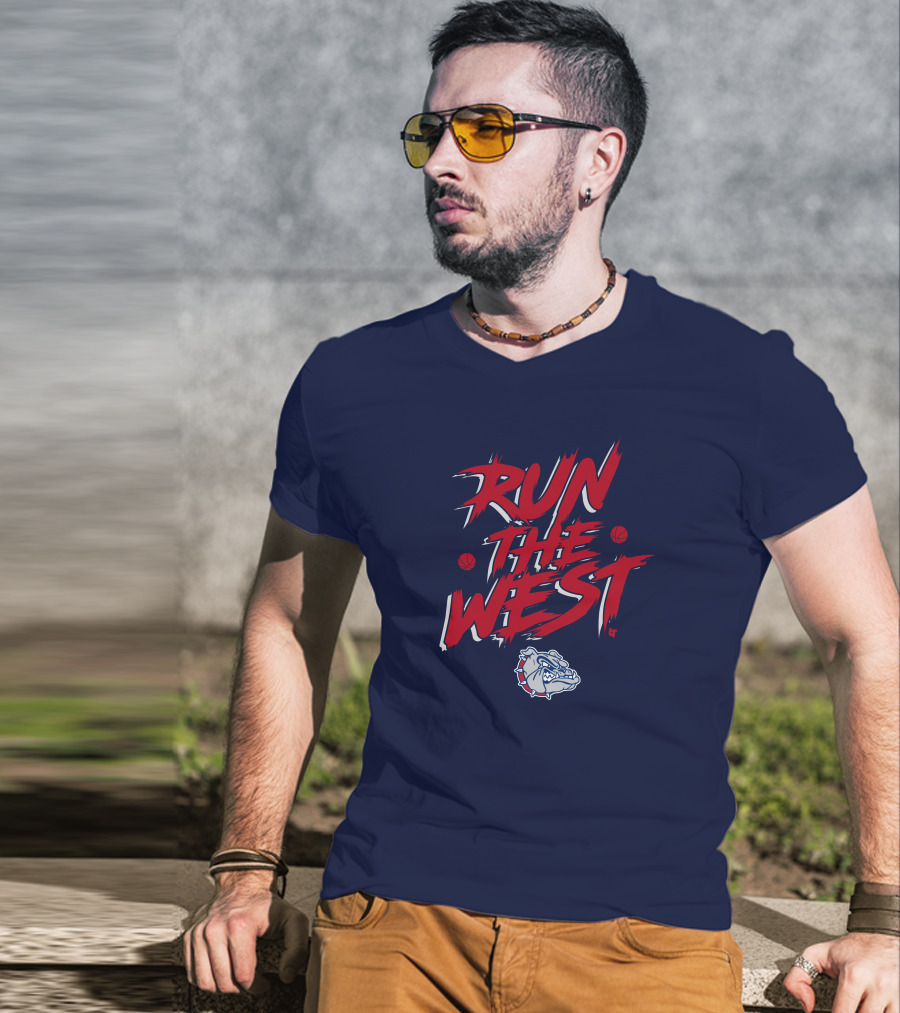 Gonzaga Run The West Bulldogs Basketball T-Shirt