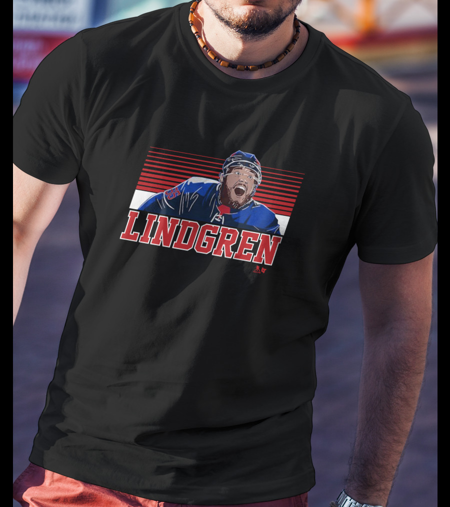 Lindgren Rangers Hockey Stripes Number 55 Sportswear T-Shirt