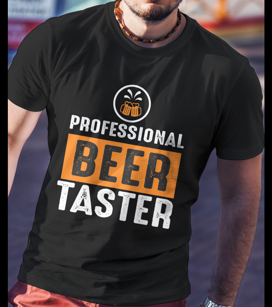 PROFESSIONAL BEER TASTER Two Frothy Mugs T-Shirt