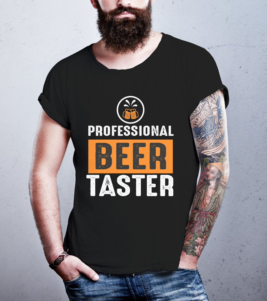 PROFESSIONAL BEER TASTER Two Frothy Mugs T-Shirt