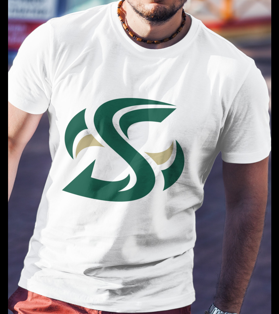 Sacramento State Hornets Logo Green Gold S T-Shirt