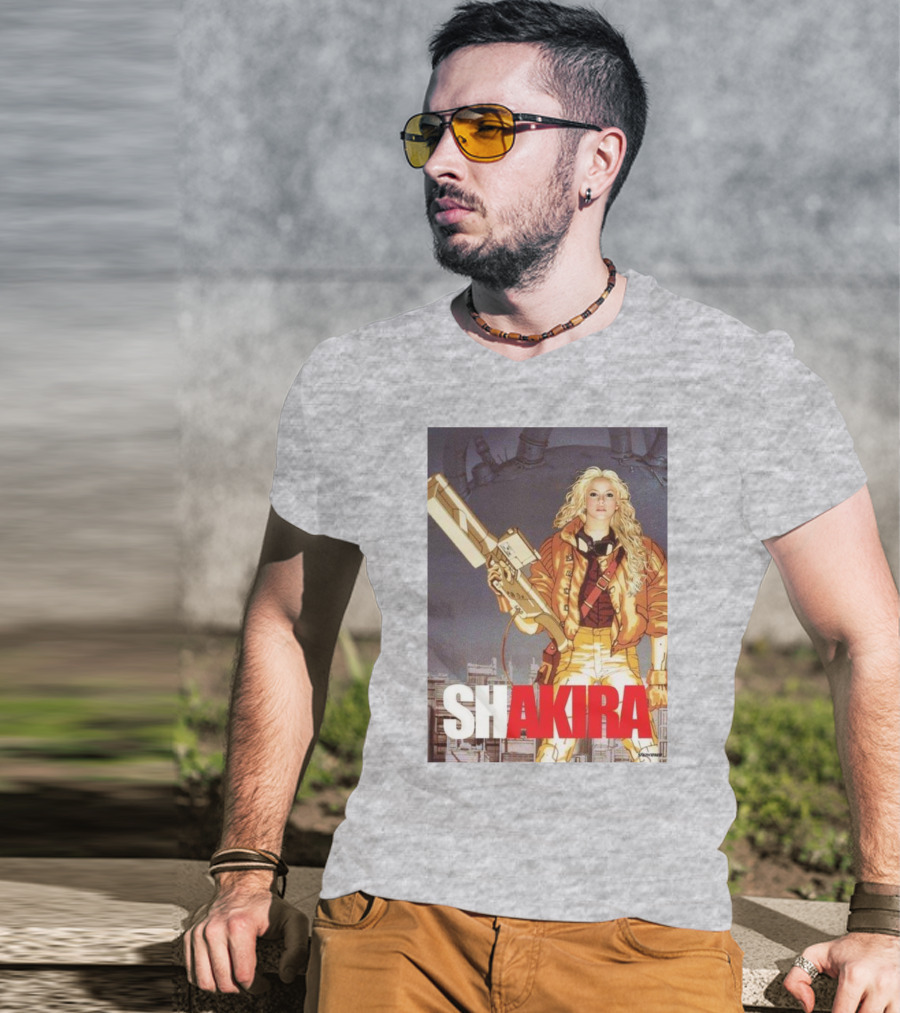 SHAKIRA AKIRA Manga Fusion With Bold Heroic T-Shirt