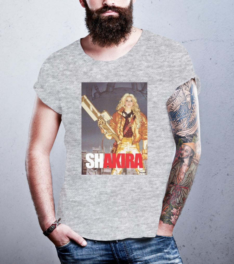 SHAKIRA AKIRA Manga Fusion With Bold Heroic T-Shirt
