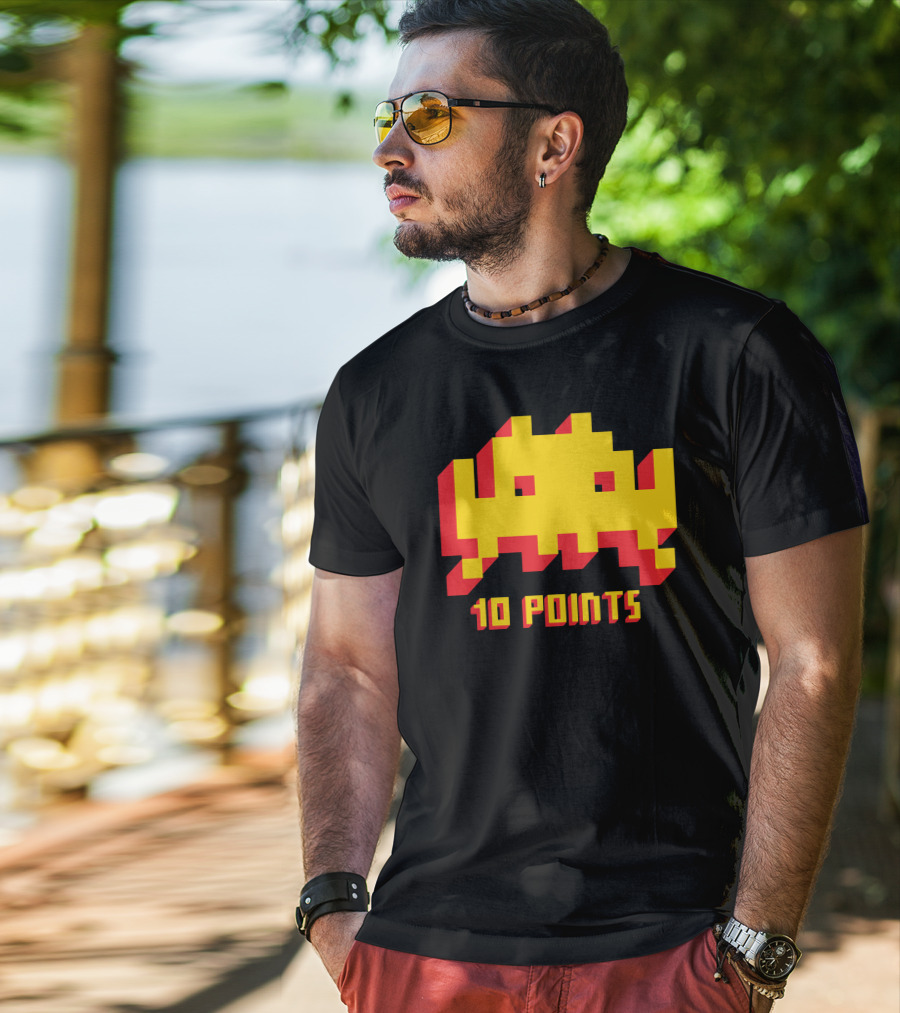 Space Invaders 10 Points Classic Arcade T-Shirt