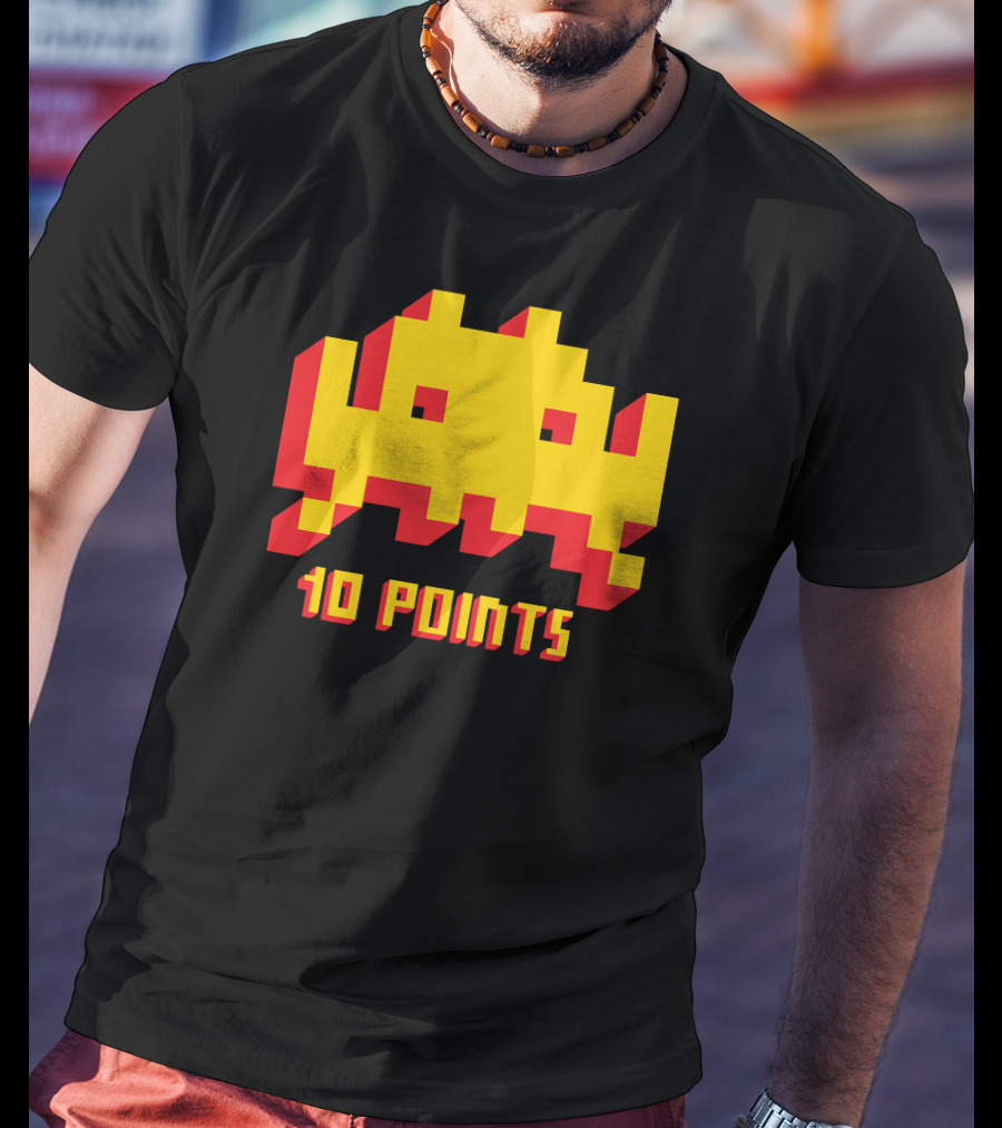 Space Invaders 10 Points Classic Arcade T-Shirt