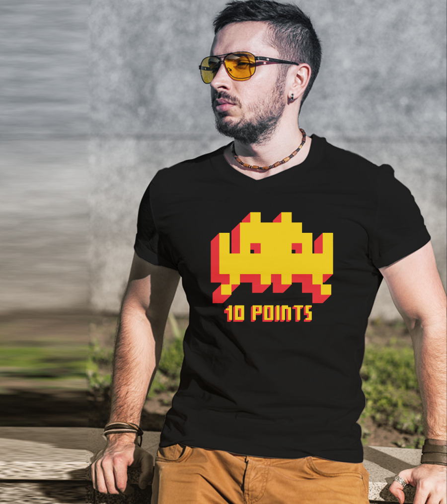 Space Invaders 10 Points Classic Arcade T-Shirt