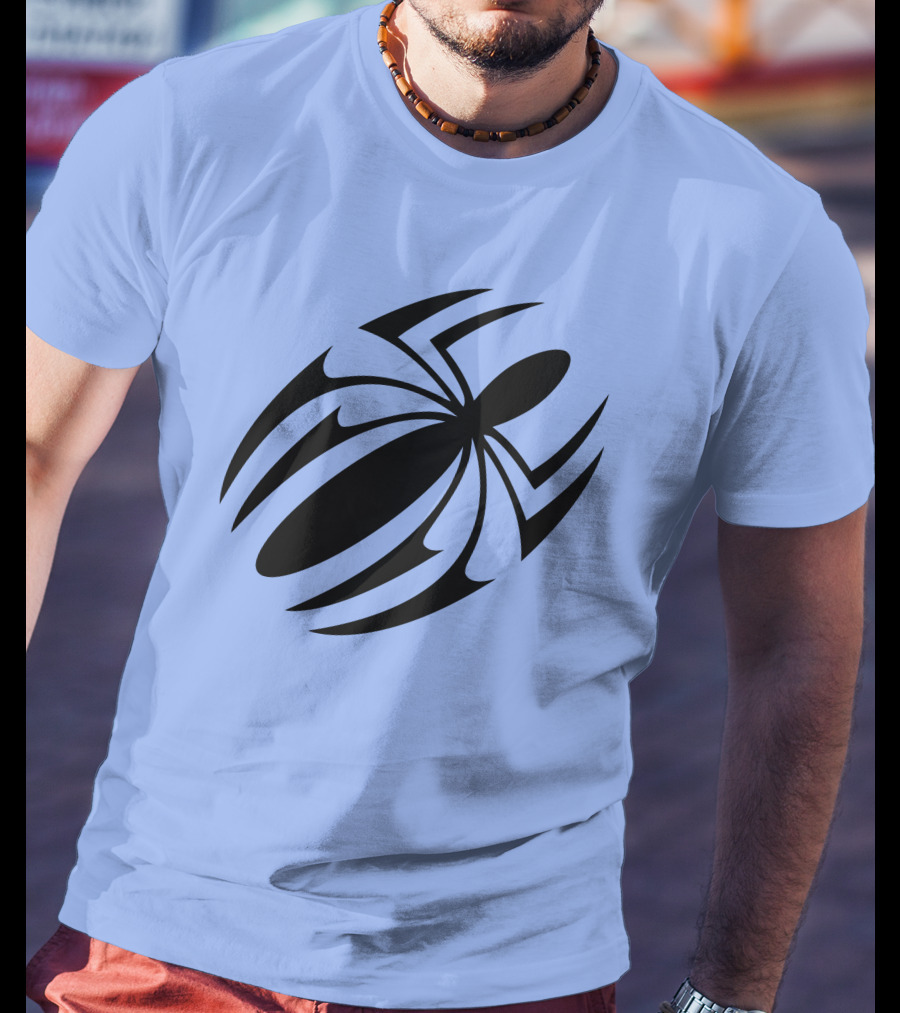 Scarlet Spider Iconic Symbol Blue Background T-Shirt