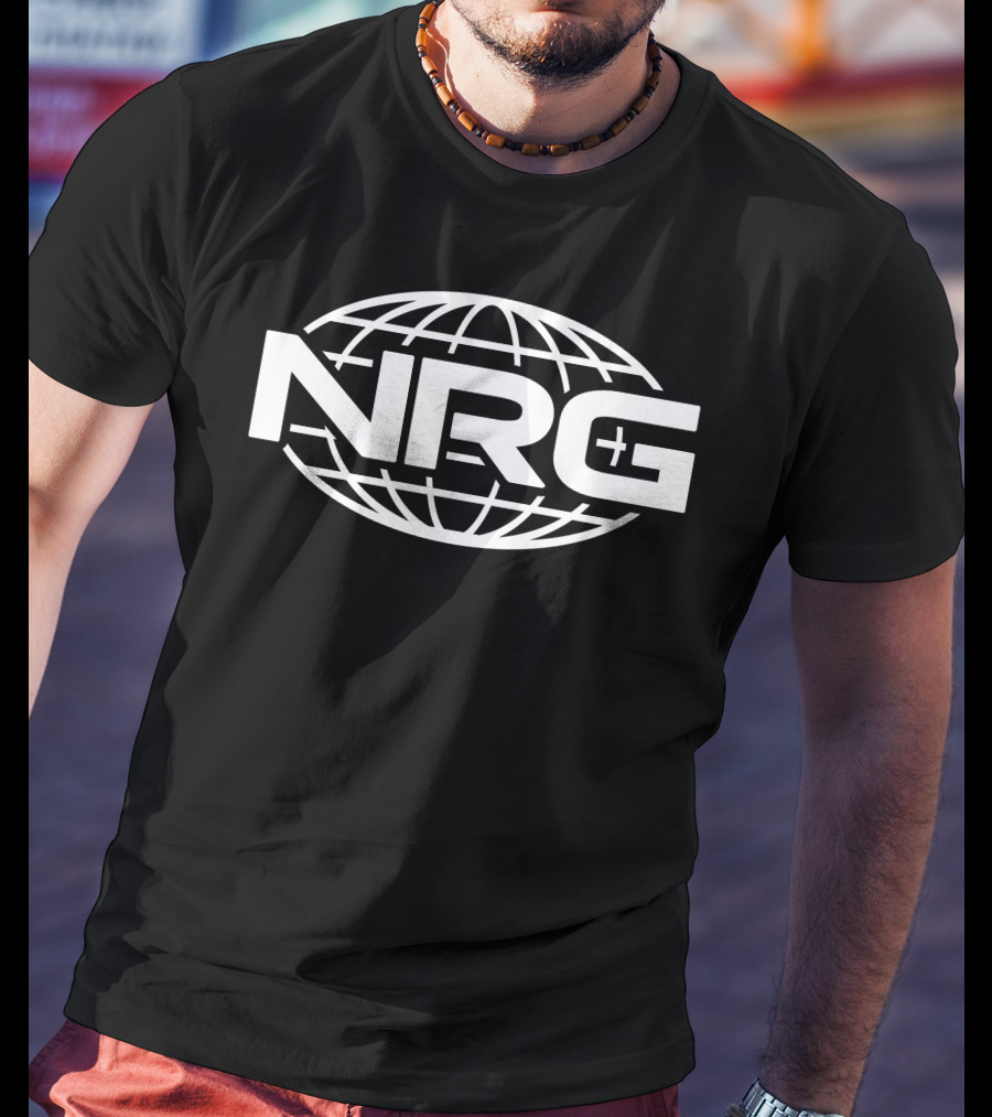 NRG Global Energy Logo Design With Grid Sphere T-Shirt