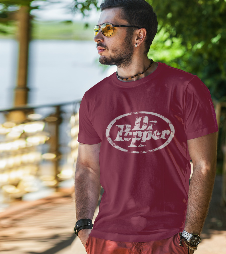 Dr Pepper Distressed Vintage Oval T-Shirt