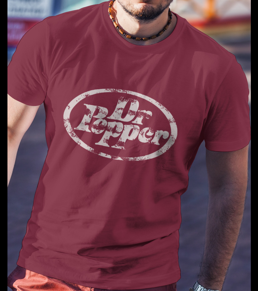 Dr Pepper Distressed Vintage Oval T-Shirt