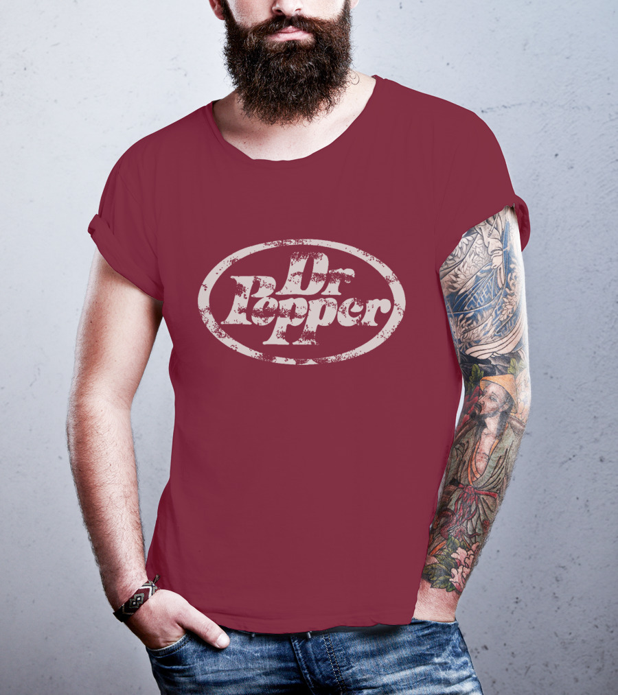 Dr Pepper Distressed Vintage Oval T-Shirt