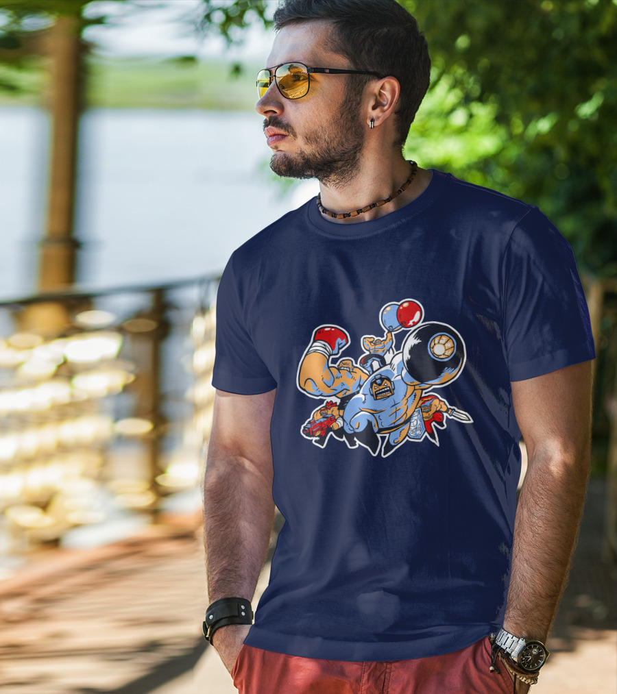 Abobo's Big Adventure Retro Pixel Brawler Compilation T-Shirt
