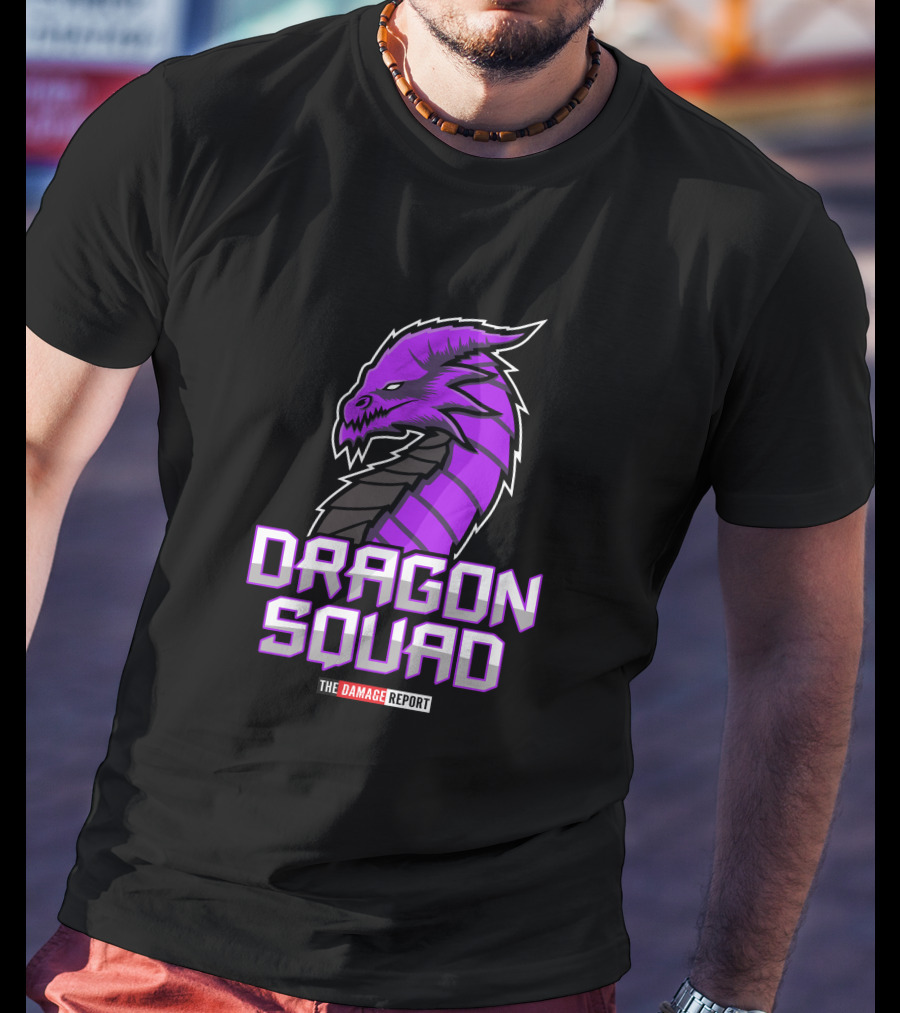 Purple Dragon Squad The Damage Report Purple Dragon Daddy Merch T-Shirt