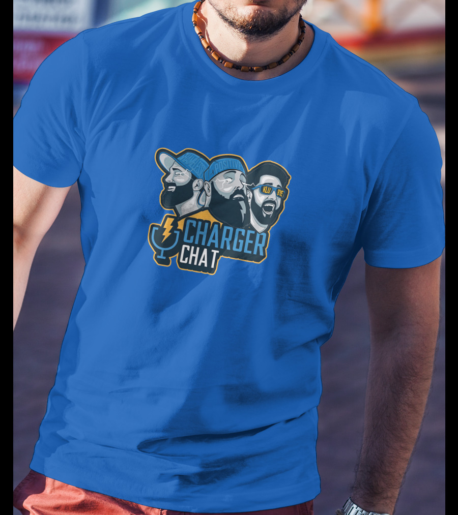 Bolt Charger Chat Podcast Lightning Microphone Heads Sketch T-Shirt