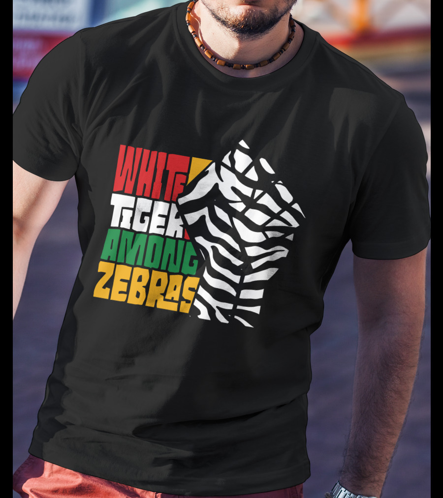White Tiger Among Zebras Nick Shin Merciless Tiger T-Shirt