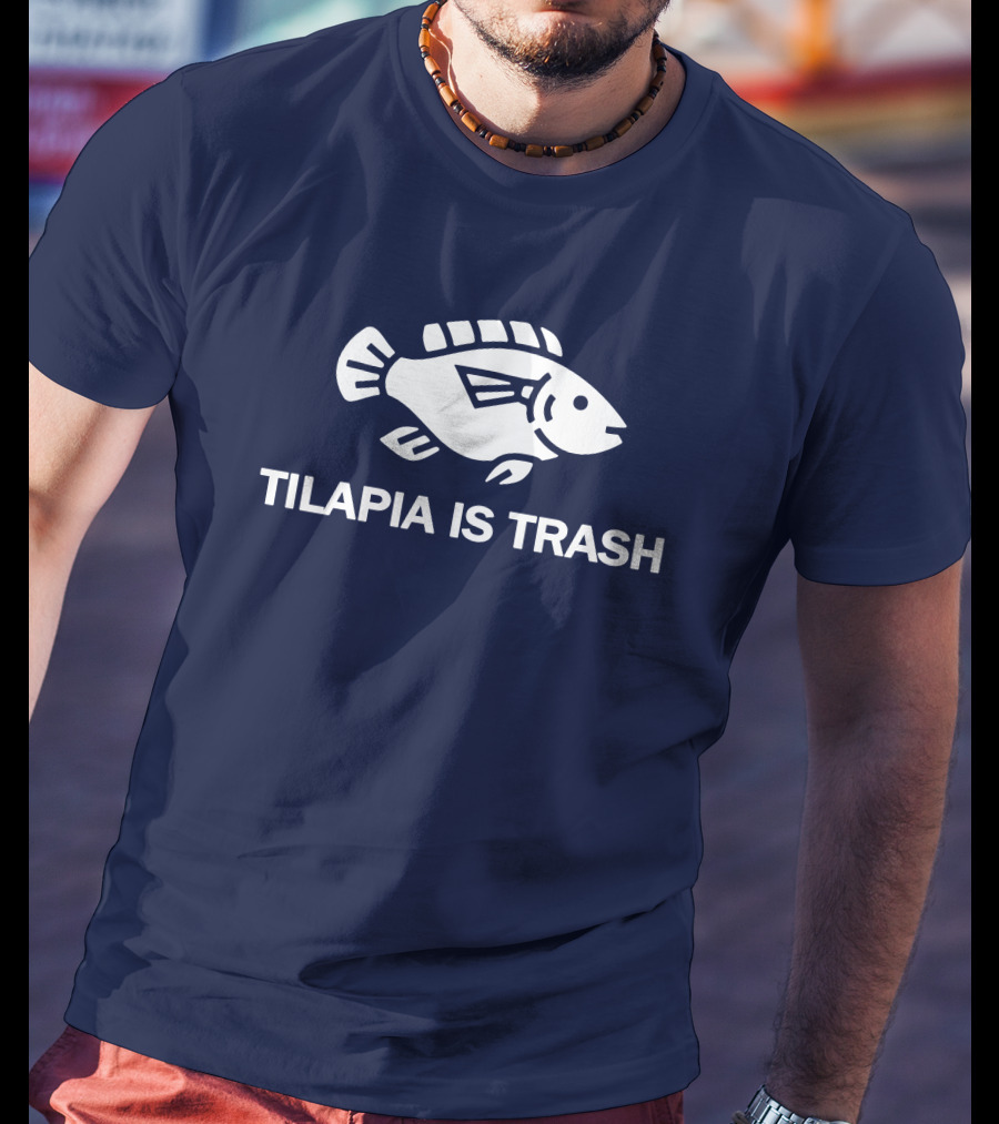 Soulp Merch Tilapia Is Trash Graphic Fish T-Shirt